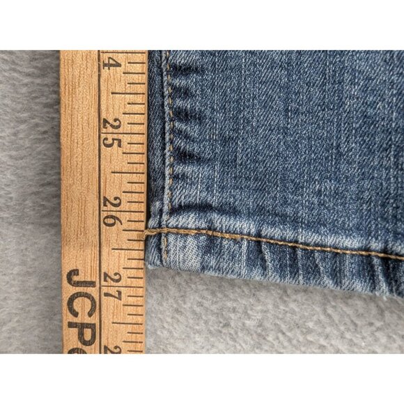 Banana Republuc Jeans Womens Size 8 Blue Classic Straight Faded Whiskers - Picture 9 of 11